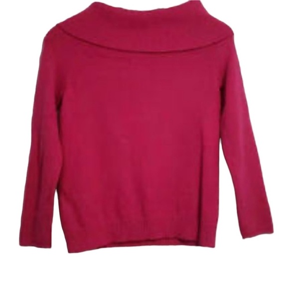 ANTHROPOLOGIE Viscose Blend Boatneck Hot Pink / Barbie Sweater Size  XS - Picture 2 of 3